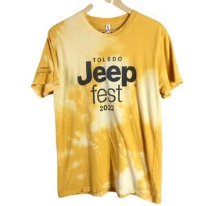 Toledo JEEP FEST 2022 Tie Dye T Shirt duck Yellow Large